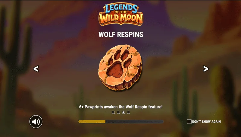 Legends of the Wild Moon - skrini kuu ya roli